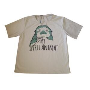 Invista Cool Max Men's&Women's White "My Spirit Animal" Shirt Size 6XL